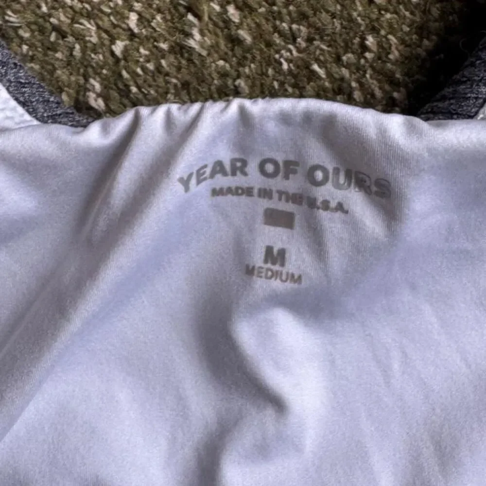 Year-of-ours Women's Grey and White Bra